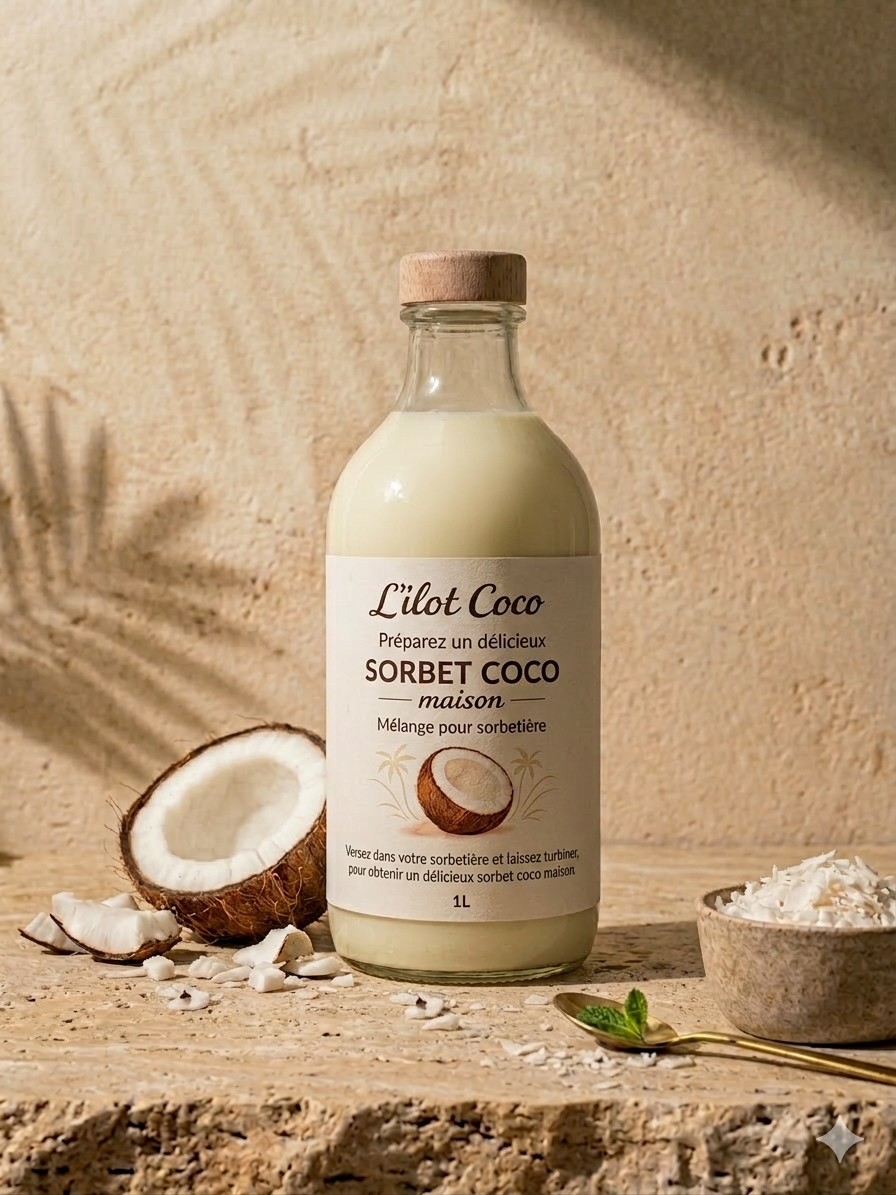 L'ilot coco - Préparation pour sorbet Coco 1L