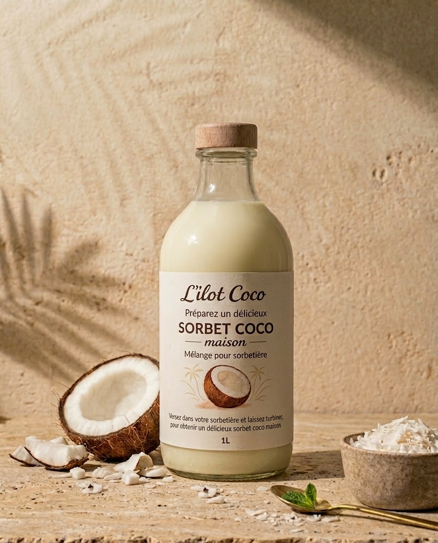 L'ilot coco - Préparation pour sorbet Coco 1L